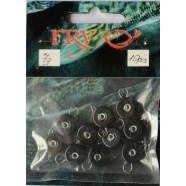Груз ушастый рыбацкий, таблетка (эксцентрик) цвет Silvereyes Black, 10шт в уп., вес 7г